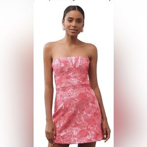 HELSI 
Linda Strapless Floral Sequin Mini Dress size Large